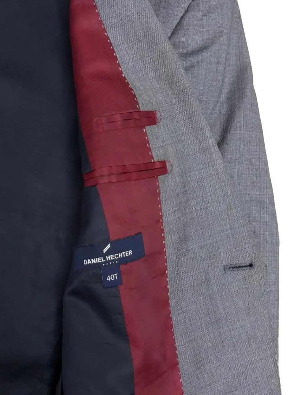 DANIEL HECHTER Blazer Sport Coat Grey Business Casual Work Luxury Jacket 40T